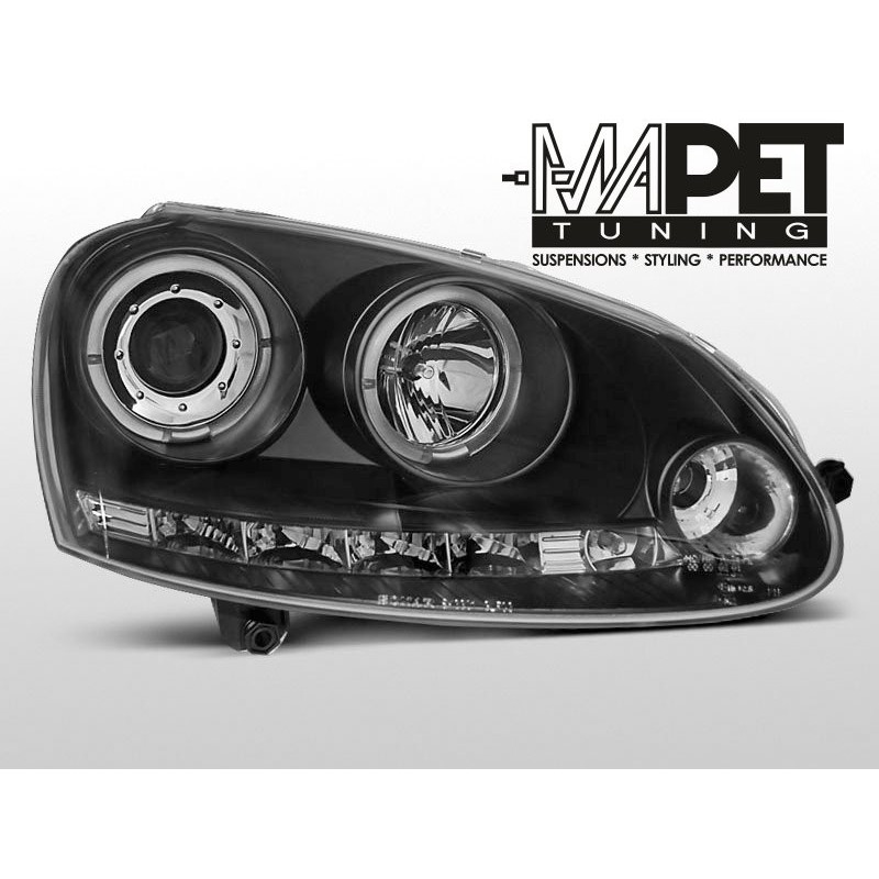 VW Golf 5 / Jetta - Angel Eyes BLACK soczewka ringi LPVWB8