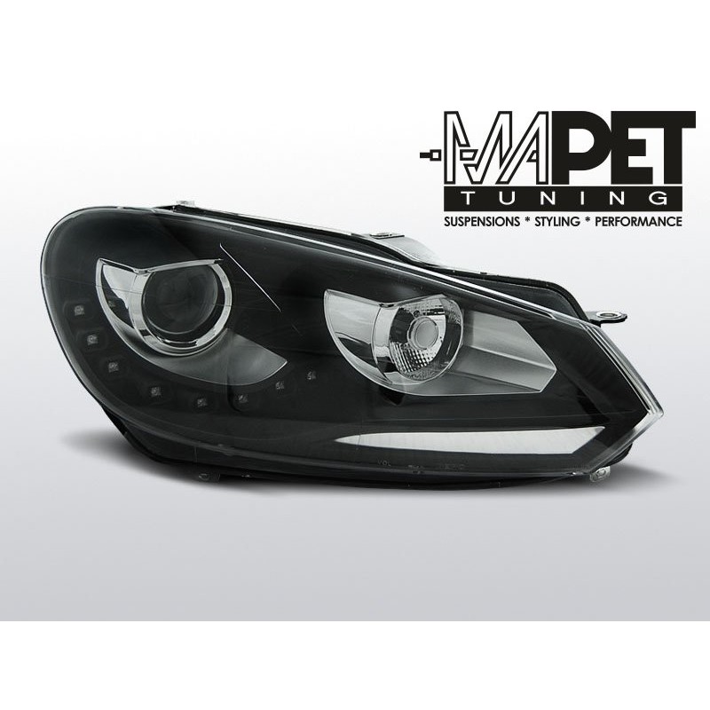 VW Golf 6 - BLACK LED - Światła jazdy dziennej RL LPVWG3