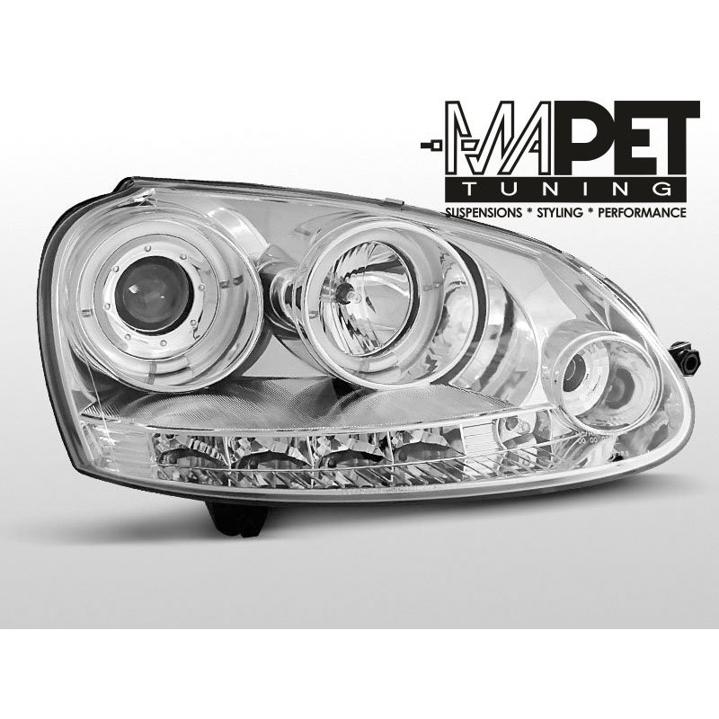 VW Golf 5 / Jetta - Angel Eyes CHROM soczewka ringi LPVWB7