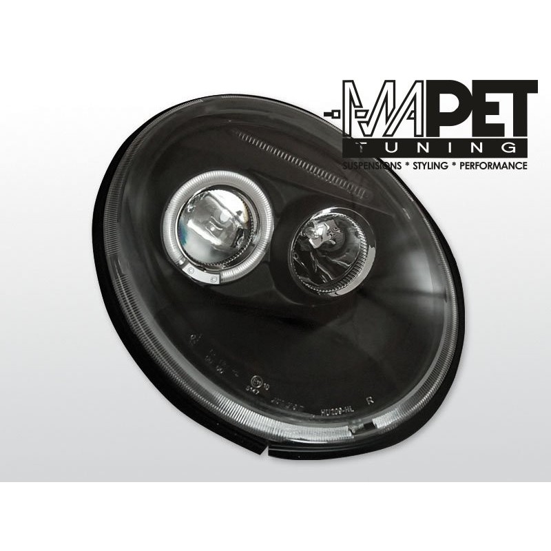 VW New Beetle clear Angel Eyes BLACK soczewka ringi LPVW76