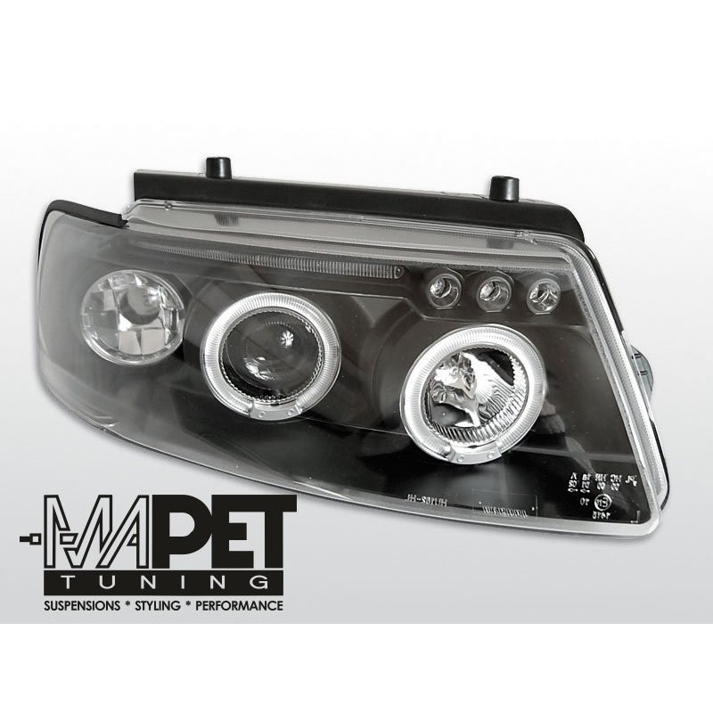 VW Passat B5 3B clear Angel Eyes BLACK soczewka ringi LPVW78
