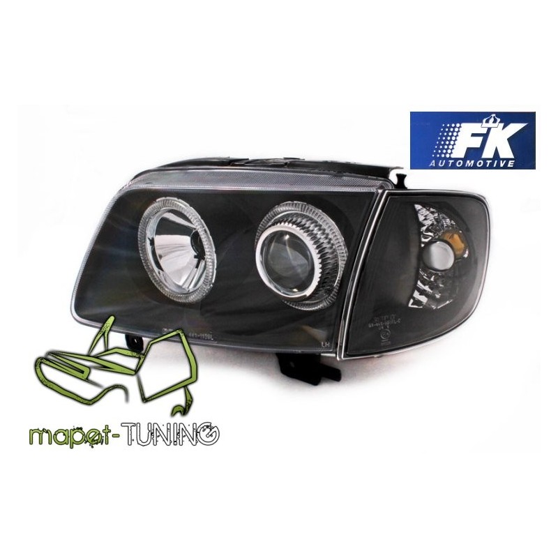 VW Polo 6N2 99-01 clear Angel Eyes BLACK  ringi LPVW63  DEPO