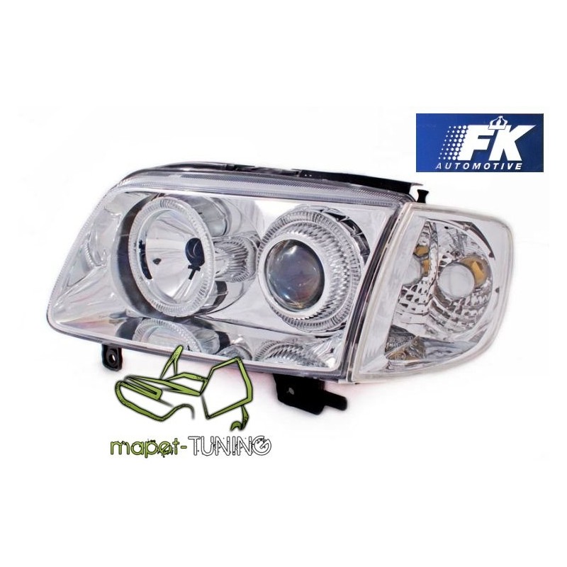 VW Polo 6N2 99-01 clear Angel Eyes CHROM ringi LPVW57  FK