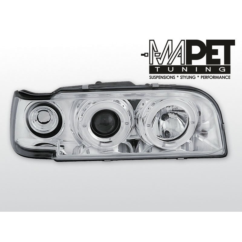 Volvo 850 clear Angel Eyes CHROM soczewka ringi LPVO03