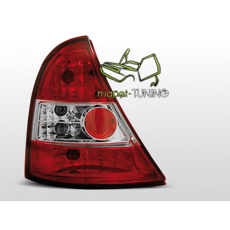 Renault Clio 2 98-01 Clearglass RED WHITE - LTRE12