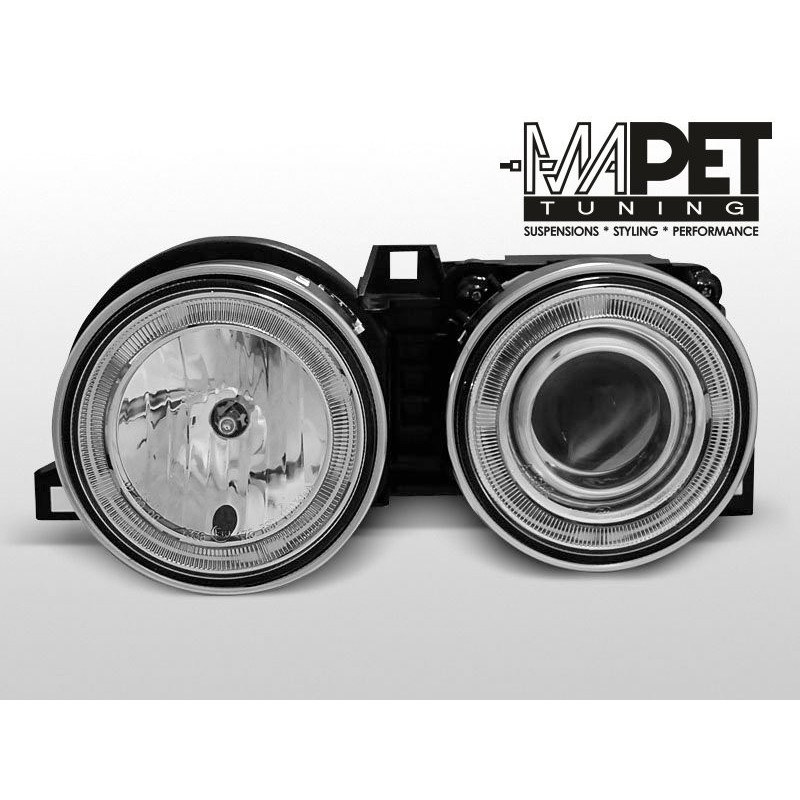 BMW E30 CHROM Angel Eyes soczewkowe Ringi LPBM17
