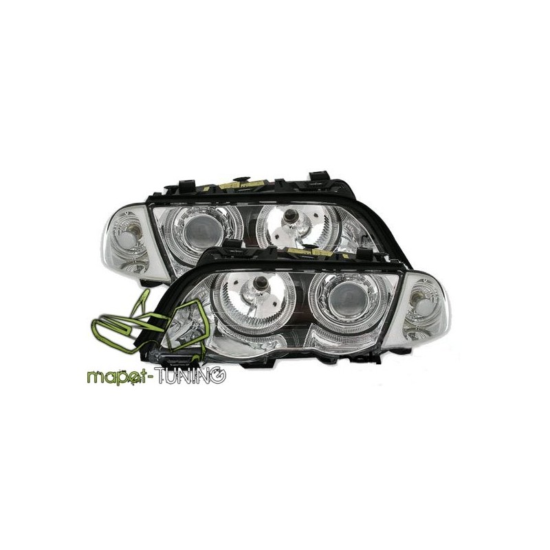 BMW E46 Sedan / Touring 98-01 Angel Eyes CHROM Ringi CCFL LPBM6