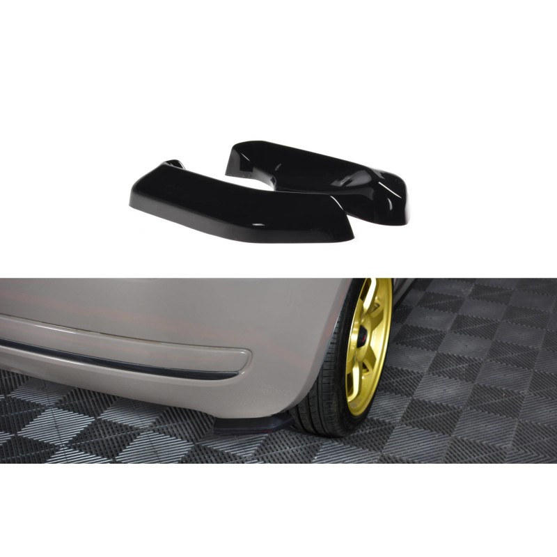 Splittery Boczne Tylnego Zderzaka ABS - Fiat 500  07-15
