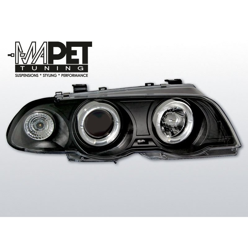 BMW E46 Sedan / Touring 99-01 Angel Eyes BLACK czarne Ringi BM39