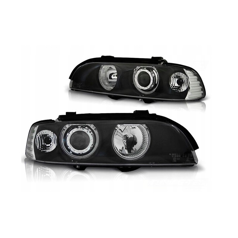 BMW E39 BLACK clearglass Angel + ringi CCFL LPBME8