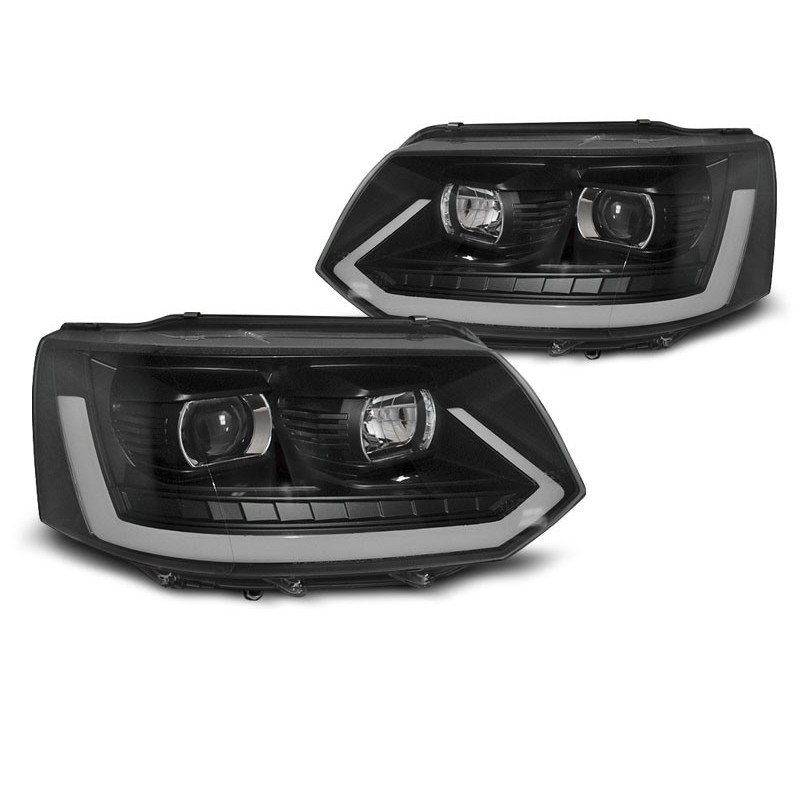VW T5 2010- BLACK LED DRL - diodowe / dynamiczne kierunkowskazy  LPVWR7
