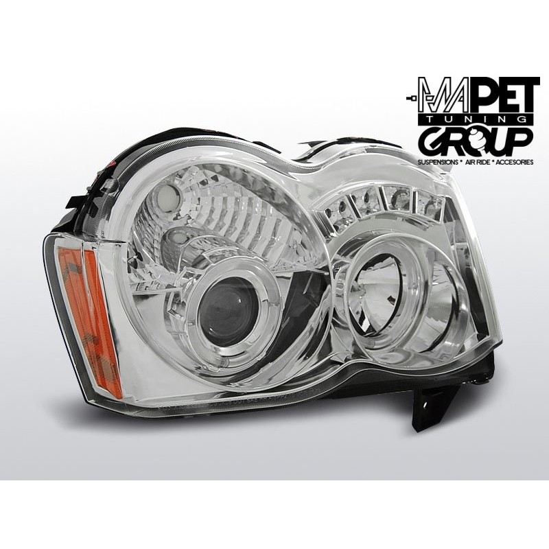CHRYSLER JEEP GRAND CHEROKEE 08-10 CHROM Angel Eyes + LED LPCH15