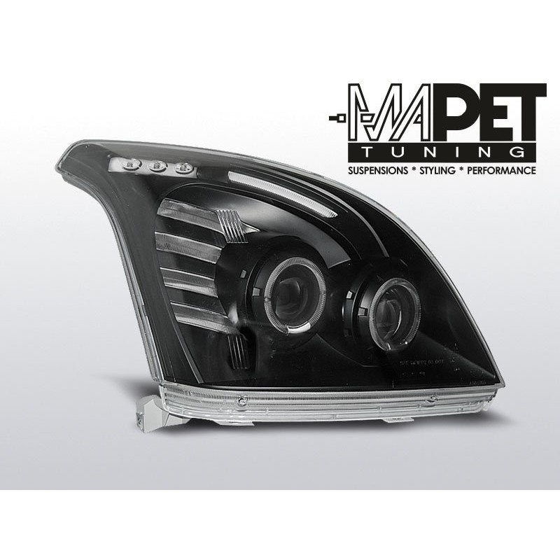 Toyota Land Cruiser 120 03-09 Angel Eyes BLACK LED - diodowe LPTO06