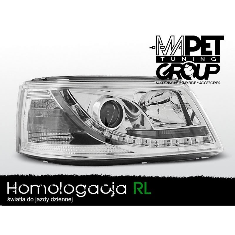 VW T5 03-09 CHROM LED DRL - diodowe światła jazdy dziennej LPVWJ8