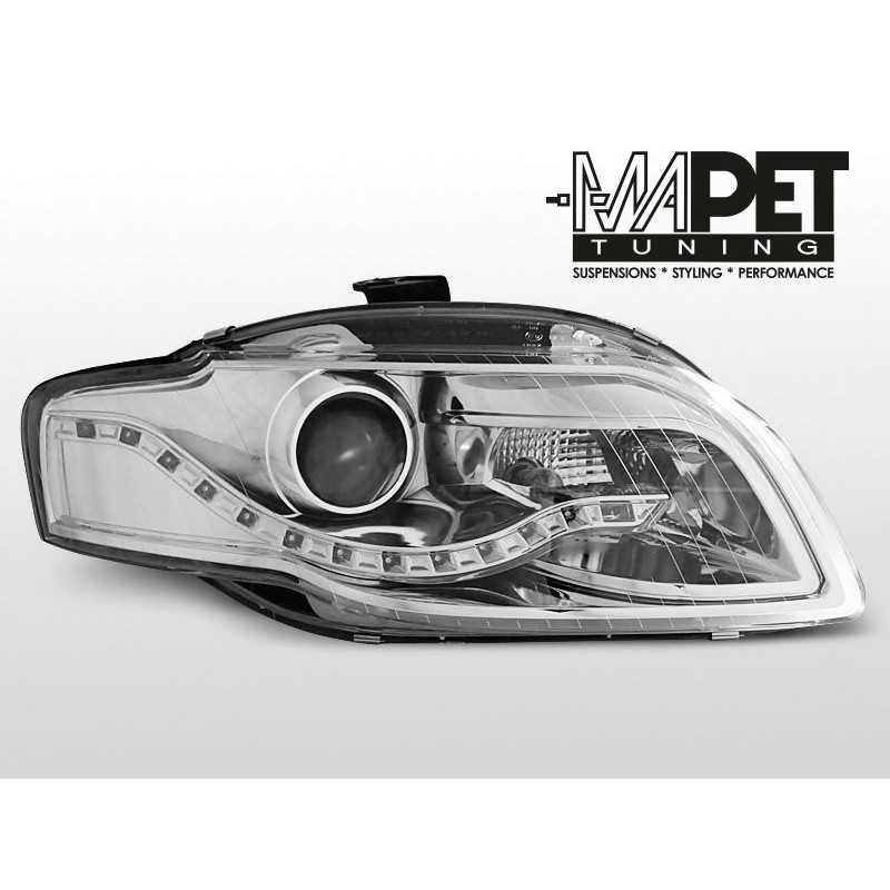 Audi A4 B7 04-08 CHROM LED diodowe Bi-halogen LPAU51