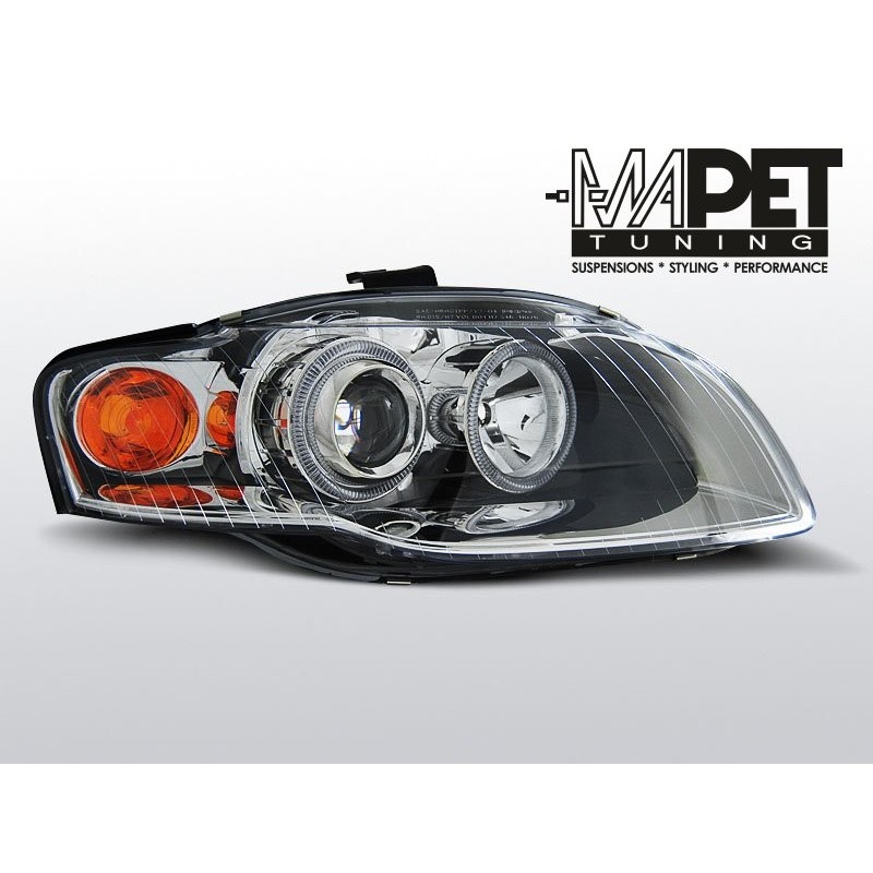 Audi A4 B7 04-08 Clearglass CHROM Angel Eyes Ringi LPAU57