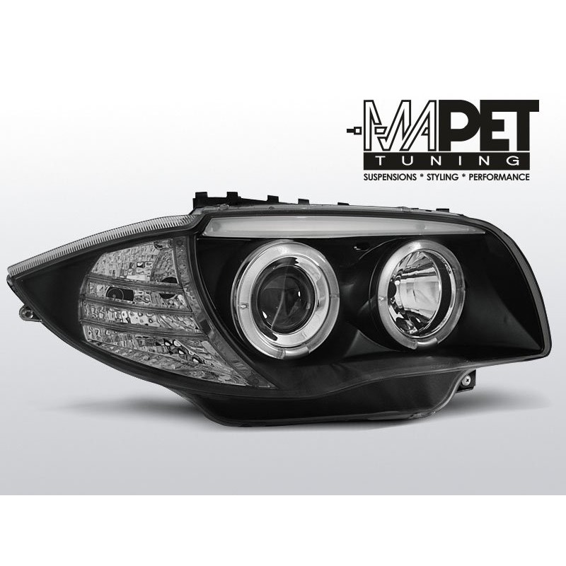 BMW 1 E87 / E81 04-11 BLACK Angel Eyes ringi LPBM80