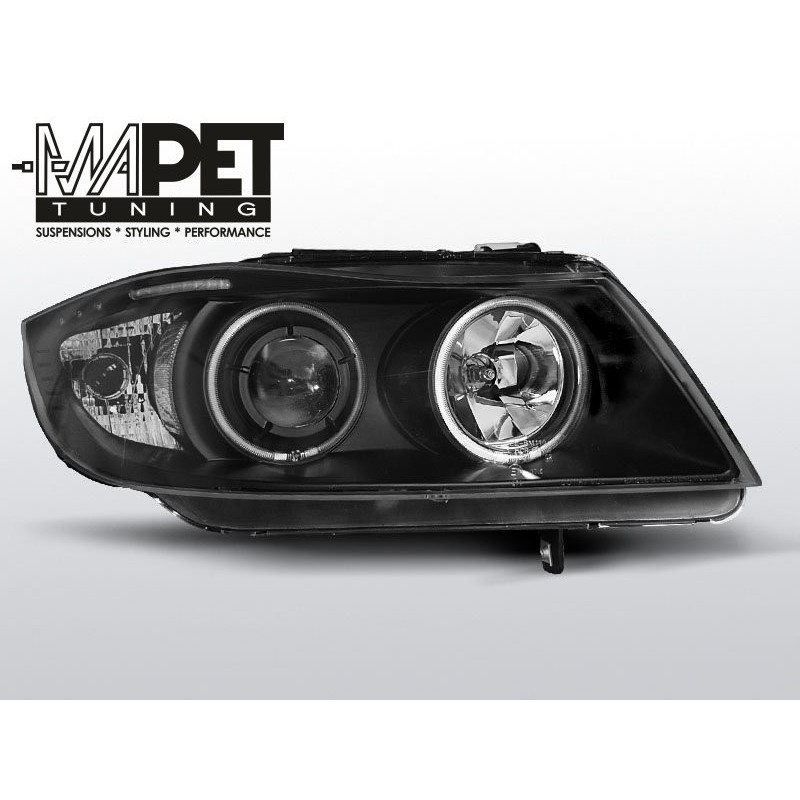 BMW E90 / E91 Angel Eyes BLACK Ringi CCFL LPBM62