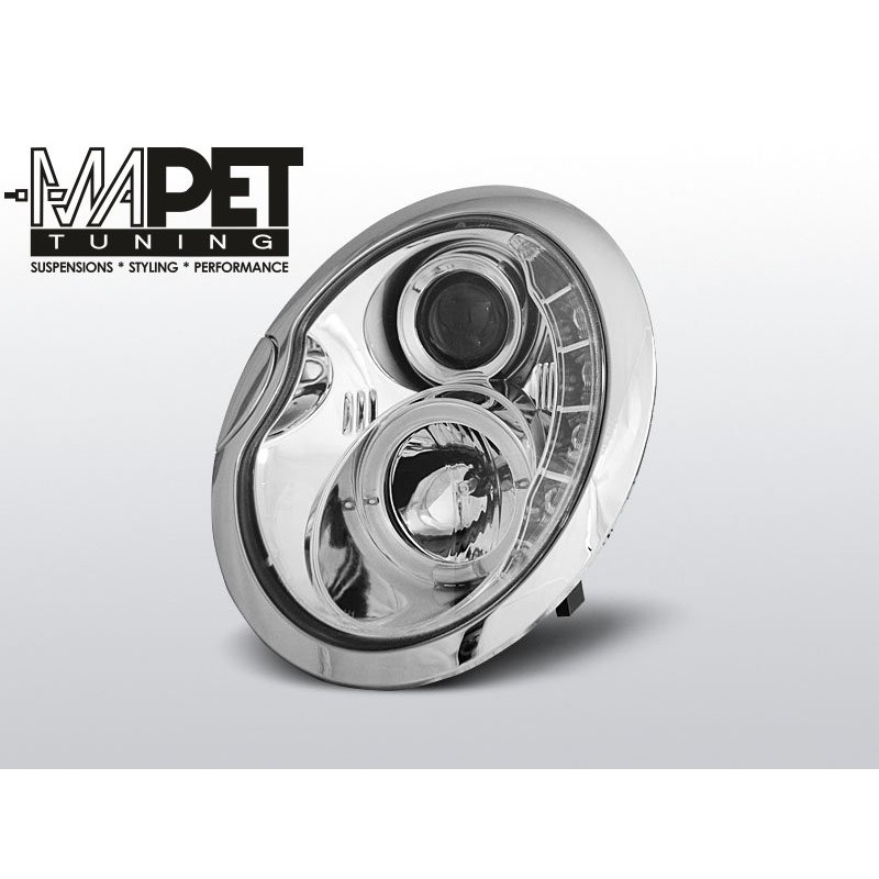 Mini Cooper 01-06 Angel Eyes CHROM LED + ringi LPMC03