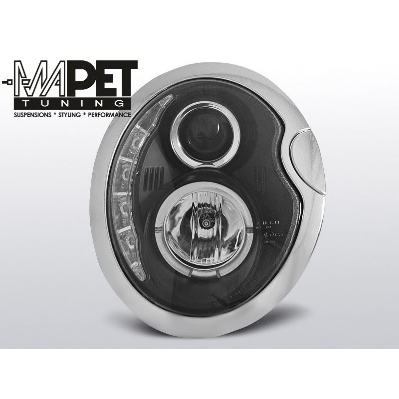 Mini Cooper 01-06 Angel Eyes BLACK LED + ringi LPMC04