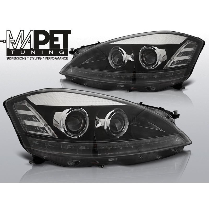 Mercedes S-klasa W221 05- Xenon LED BLACK diodowe  z doświetlaniem zakrętów LPMEA2