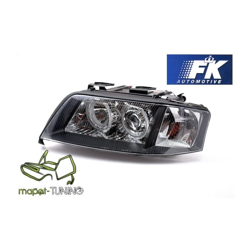 Audi A6 C5 (01-04) BLACK Angel Eyes Xenon D2S  FK  LPAU84