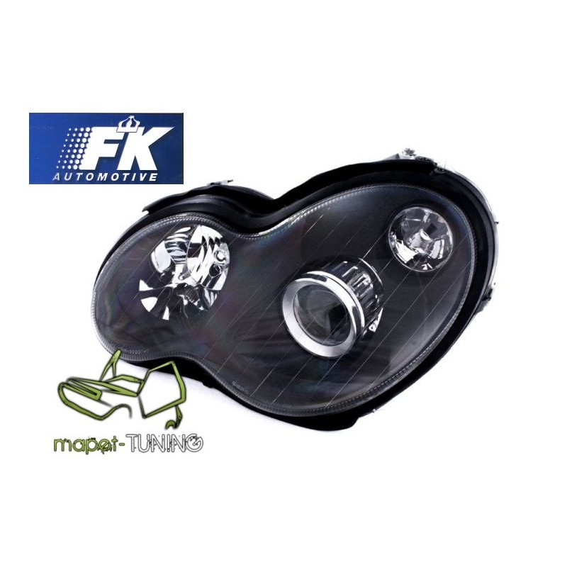 Mercedes C-klasa W203 clear BLACK soczewki FK LPME81