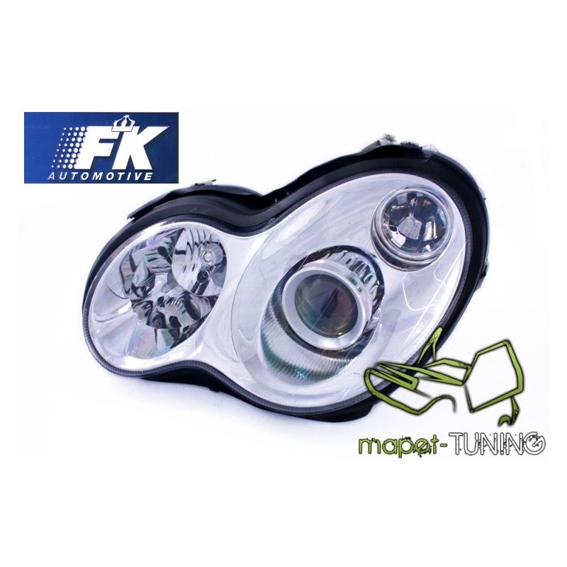 Mercedes C-klasa W203 clear CHROM soczewki DEPO LPME80