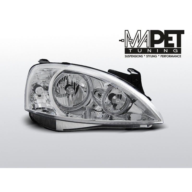 Opel Corsa C clearglass CHROM Angel Eyes LPOP92 DEPO