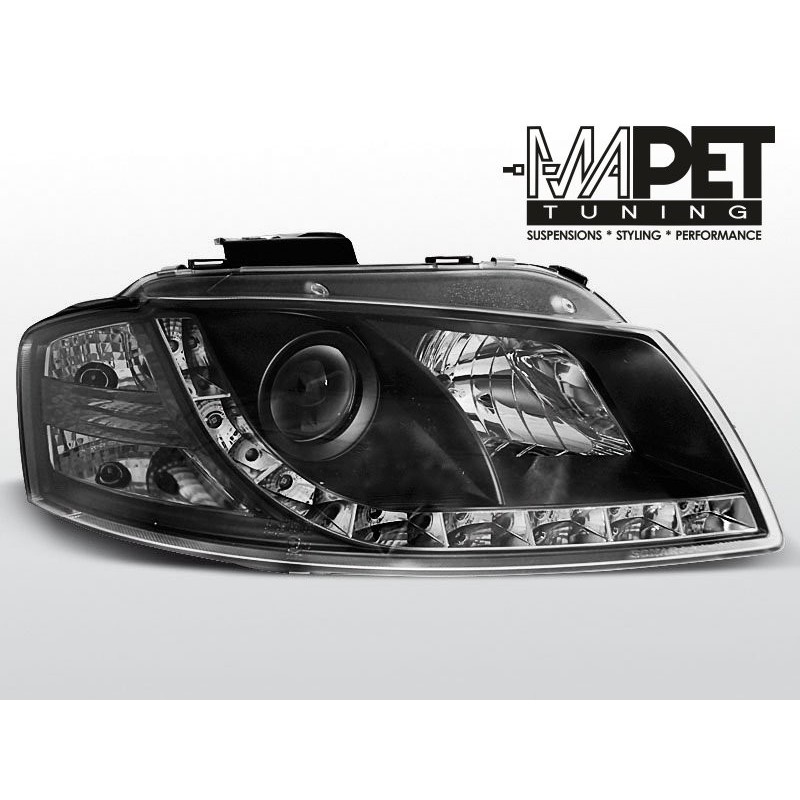 Lampy przód Audi A3 03-08 BLACK LED - LPAU44