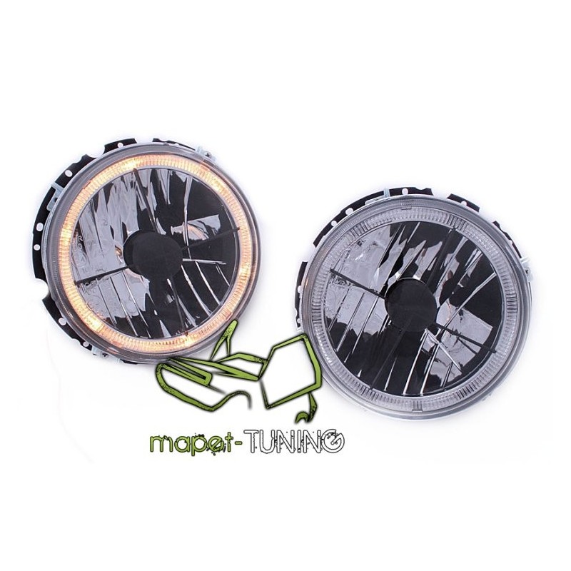 VW Golf 1 clear Angel Eyes Cross Chrom ringi z krzyżem LPVWH3