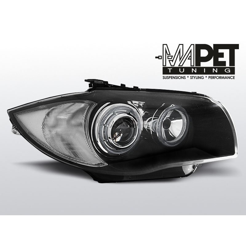 BMW 1 E87 / E81 04-11 BLACK Angel Eyes ringi LED FK LPBMD5