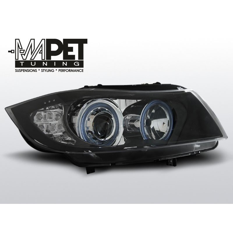BMW E90 / E91 Angel Eyes BLACK Ringi Diodowy Kierunkowskaz LED LPBM90