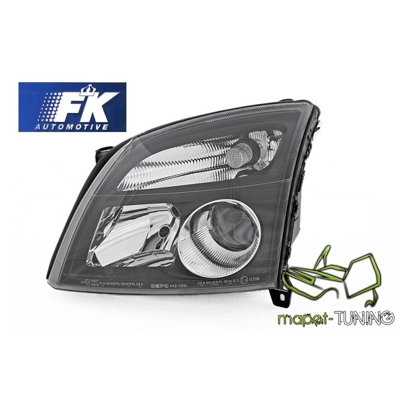 Opel Vectra C 02-04 clearglass BLACK  LPOP87