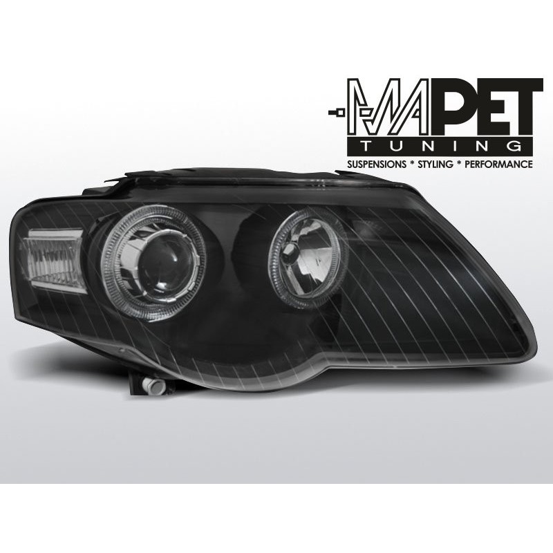 VW Passat B6 3C - Angel Eyes BLACK - czarne z ringami LPVWC6 DEPO