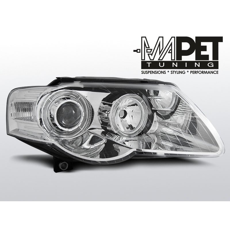 VW Passat B6 3C - Angel Eyes CHROM - jasne z ringami LPVWC5 DEPO
