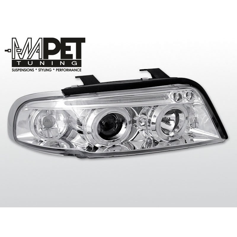 Audi A4 94-98 CHROM Angel Eyes soczewkowe Ringi LPAU33