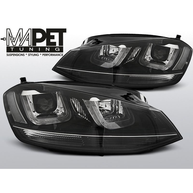 VW Golf 7 - BLACK LED DRL dzienne - z czarnym paskiem LPVWM3
