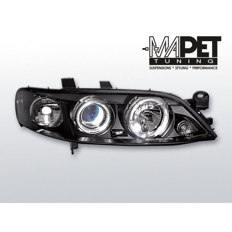 Opel Vectra B 95-98  clearglass BLACK Angel Eyes  LPOP21