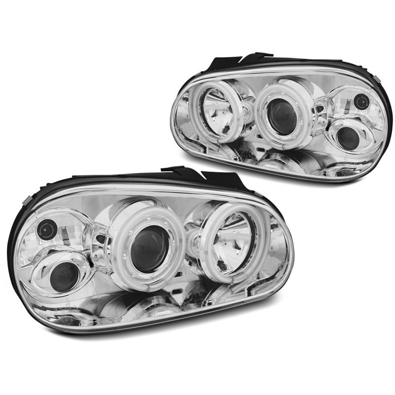 VW Golf 4 - CHROM Angel Eyes CCFL soczewka ringi CCFL LPVWN7