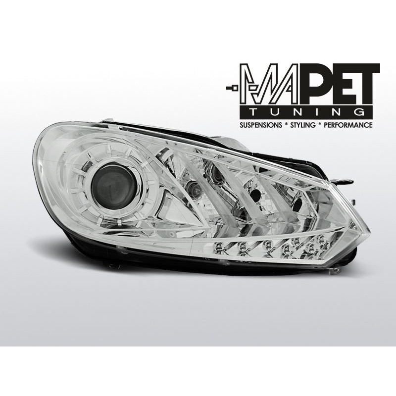 VW Golf 6 CHROM LED - paski i diody LED DRL dzienne LPVWG6
