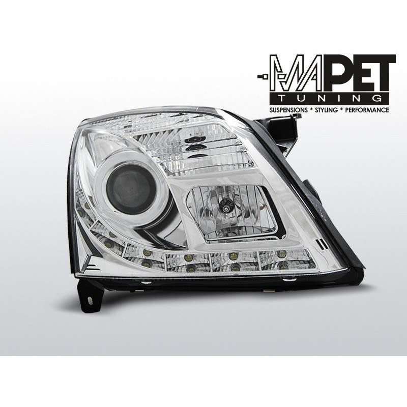 Opel Vectra C 02-05 DAYLIGHT CHROM XENON D2S DRL LED dziennej LPOP79