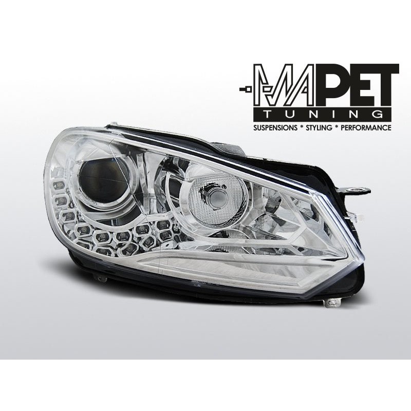 VW Golf 6 - CHROM LED - Światła jazdy dziennej RL LPVWG2