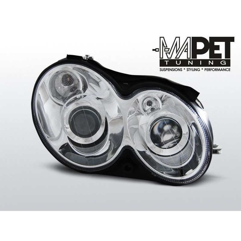 Mercedes CLK W209 02-10 - soczewki CHROM LPME71