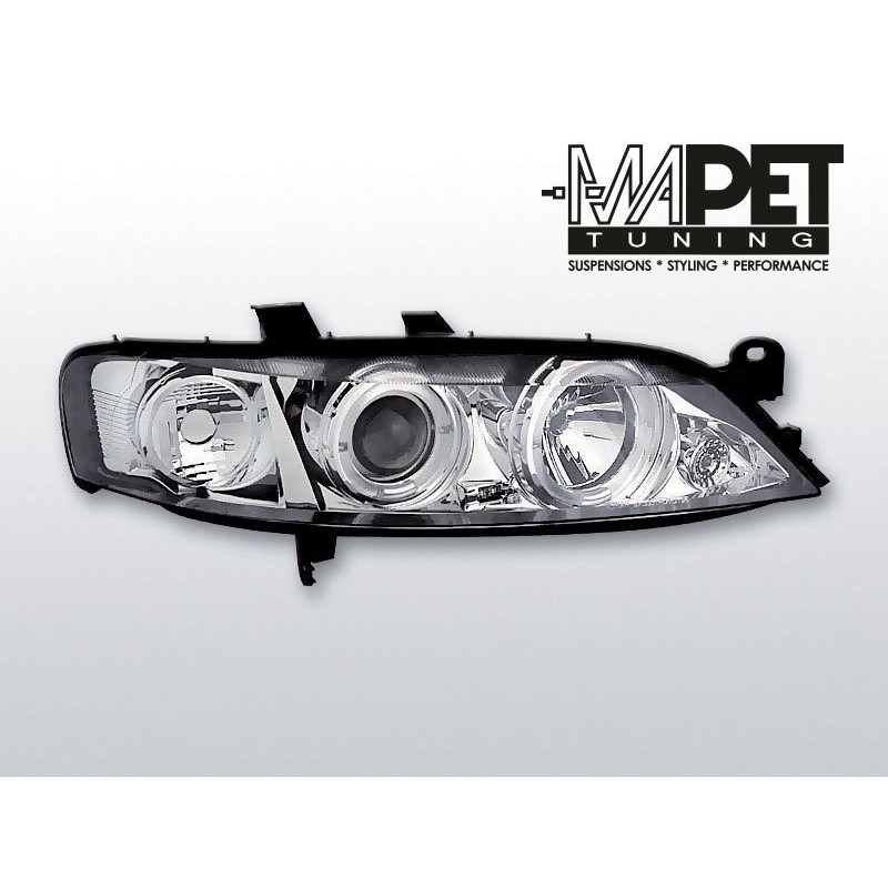 Opel Vectra B 99-02 clearglass Chrom Angel Eyes  LPOP22