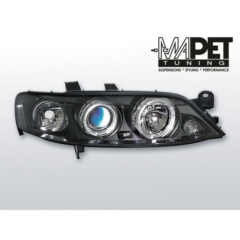 Opel Vectra B 99-02 clearglass BLACK Angel Eyes LPOP23